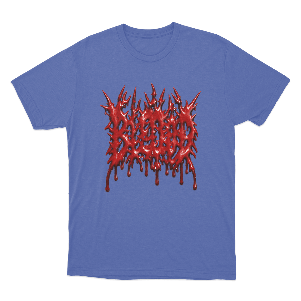 Bleood Blood Drip Logo Unisex T Shirt Blue Bleood Blood Drip Logo Unisex T Shirt Blue