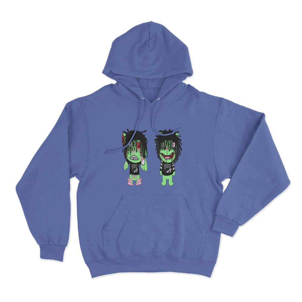 Bleood Creature Duo Unisex Hoodie Blue Bleood Creature Duo Unisex Hoodie Blue