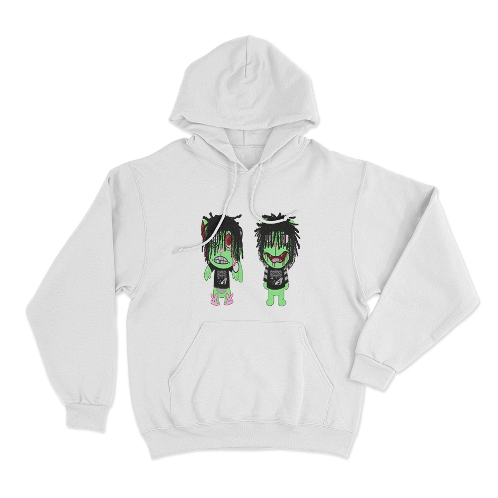 Bleood Creature Duo Unisex Hoodie White Bleood Creature Duo Unisex Hoodie White