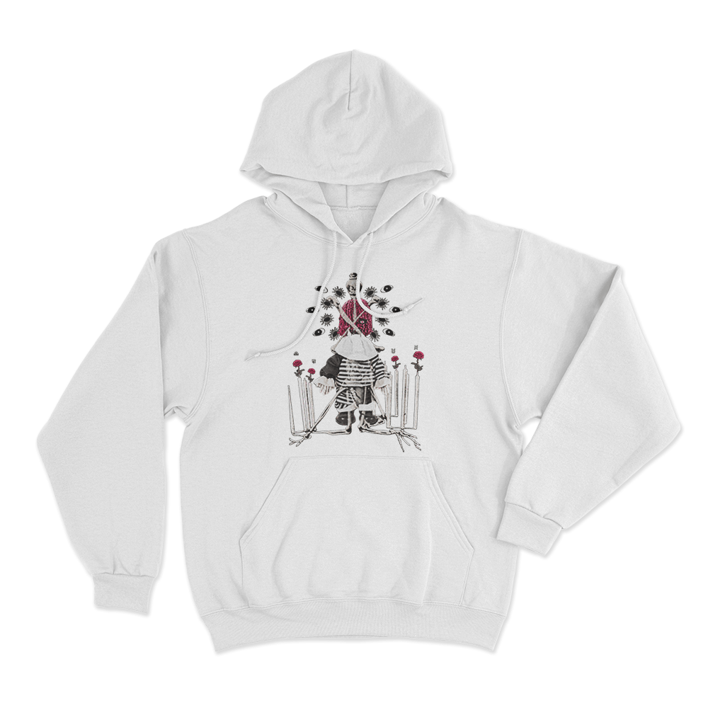 Bleood Haunted Hills Unisex Hoodie White Bleood Haunted Hills Unisex Hoodie White
