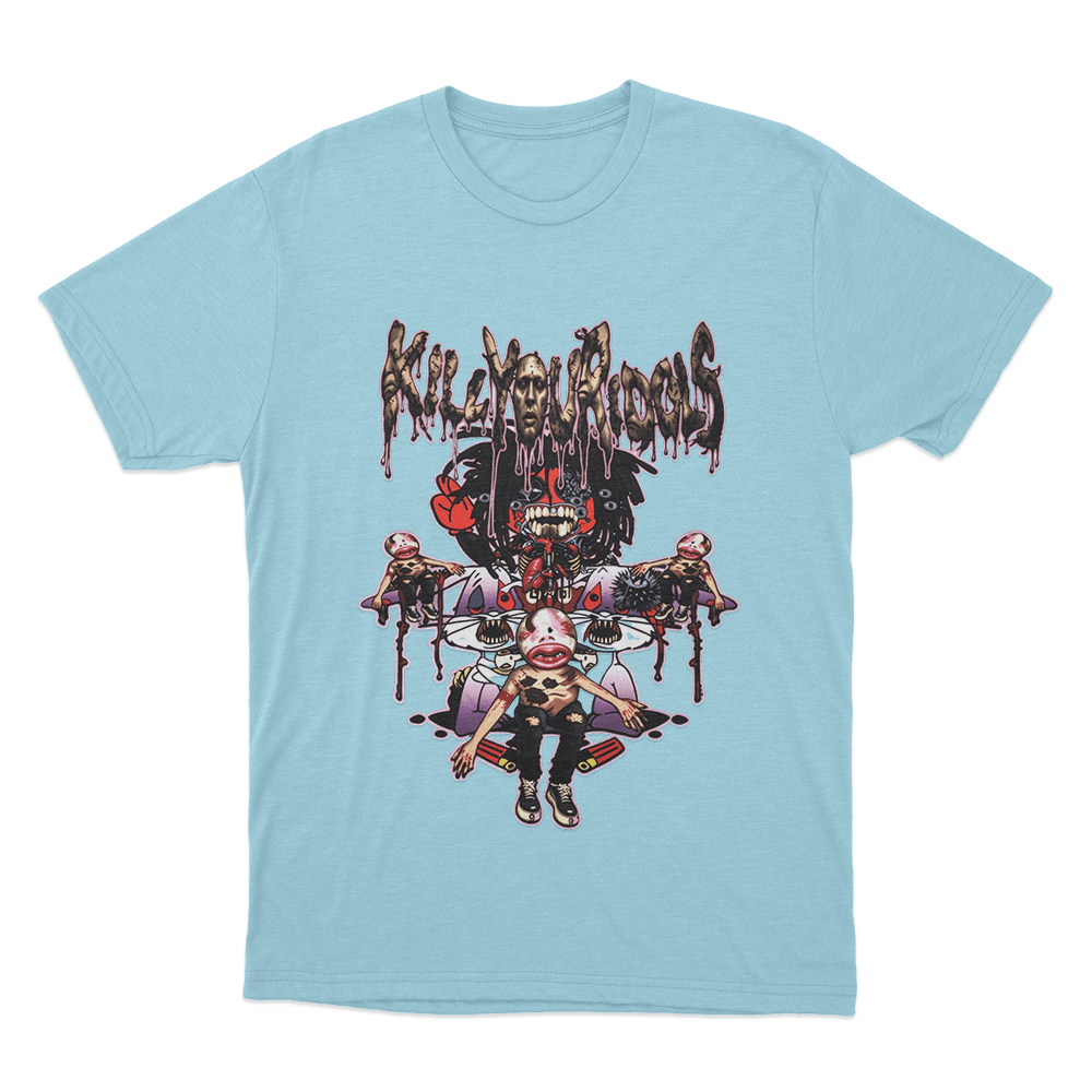 Bleood Kill Your Idols Nightmare Unisex T Shirt Sky Blue Bleood Kill Your Idols Nightmare Unisex T Shirt Sky Blue