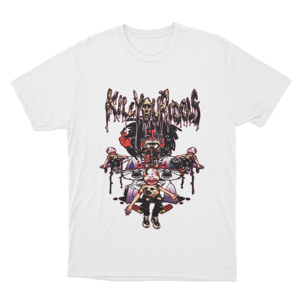 Bleood Kill Your Idols Nightmare Unisex T Shirt White Bleood Kill Your Idols Nightmare Unisex T Shirt White