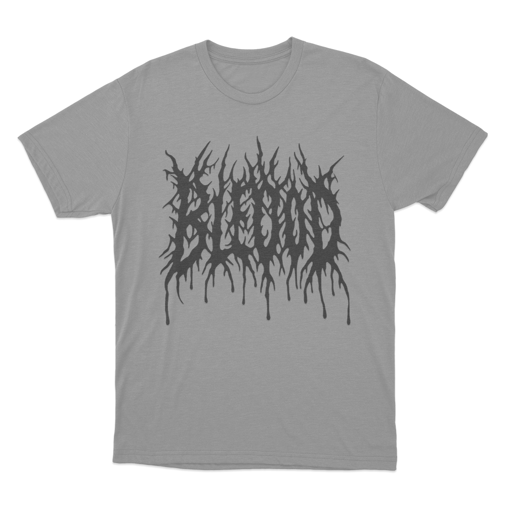 Bleood Thorn Drip Logo Unisex T Shirt Grey Bleood Thorn Drip Logo Unisex T Shirt Grey